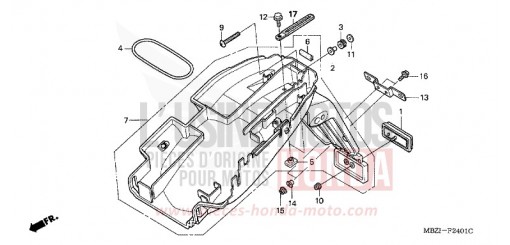 REAR FENDER (CB600F3/4/5/6) CB600F6 de 2006
